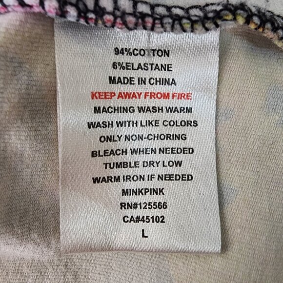 Y2K MINKPINK Women's Floral Sundress Size L Boho Summer Dress Spaghetti Straps - Picture 10 of 14